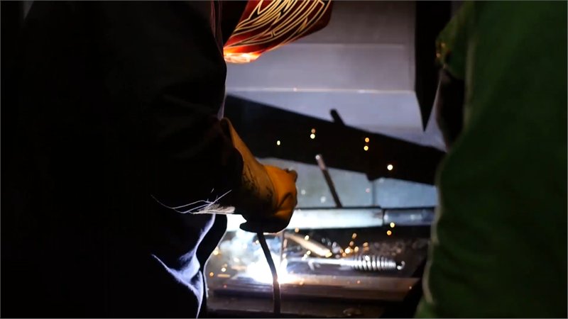 upclose welding shot