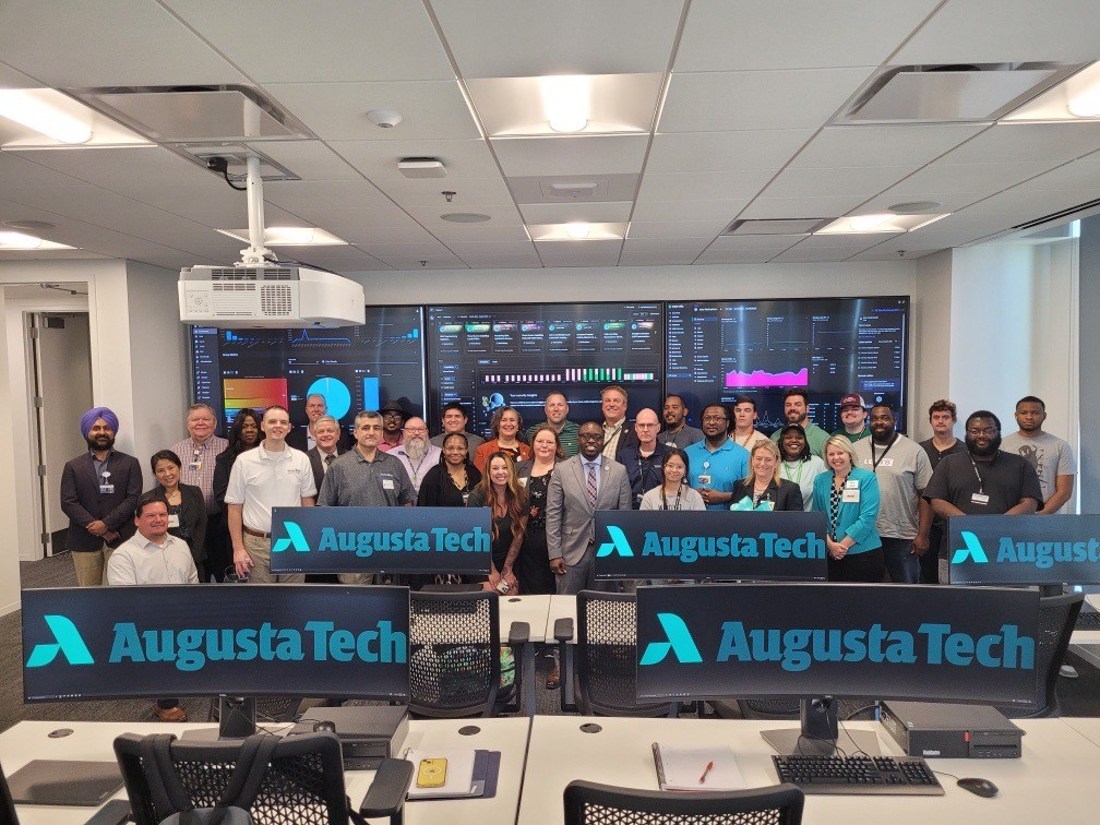 Security Operations Center with Augusta Tech faculty/staff.